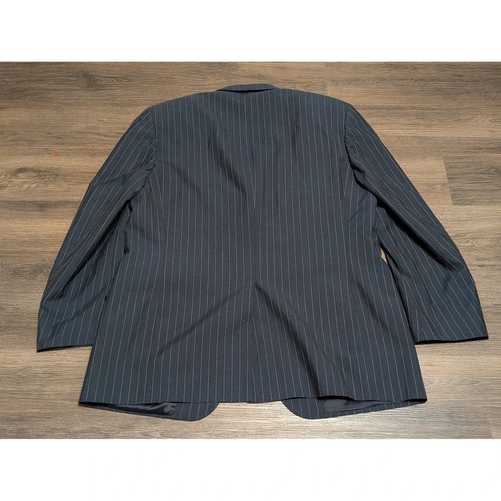 CANALI Men's‎ Charcoal Pinstripe Blazer Made in Italy Wool Blend Size 56R